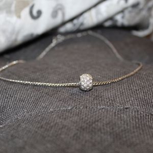Necklace with diamond ball charm